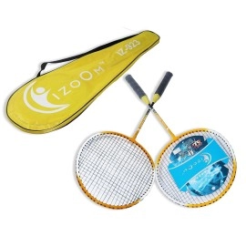 Fratelli 2 Pieces Aluminum Badminton Racket With Full-Cover Set Best For Practice (Izoom 923 Badmiton Set)