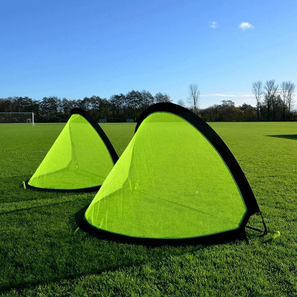 Uphill Sporting Quick Setup Pop-Up Net Soccer Goal Post For Kids - Two Portable Soccer Nets With Carry Bag For Kids