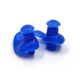 James Healthplus 1 Pair Earplugs Waterproof Soft Texture Earplugs Silicone Portable Ear Plugs For Water Sports Swimming Accessories W Storage Box (Blue)