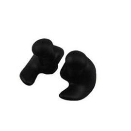 James Healthplus 1 Pair Earplugs Waterproof Soft Texture Earplugs Silicone Portable Ear Plugs For Water Sports Swimming Accessories W Storage Box (Black)