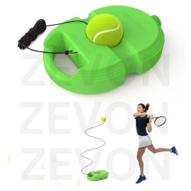 Zevon Tennis Ball Self-Training Tool: Indoor Tennis & Cricket Solo Trainer Kit With String, Rebound Ball Tennis Set For Kids, Tennis Trainer Rebound Ball Practice Equipment, (No Racket Included)