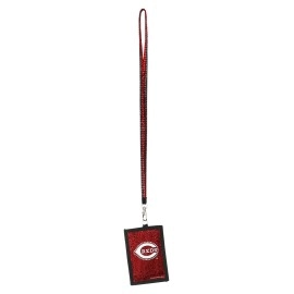 MLB cincinnati Reds Beaded Lanyard with Nylon Wallet