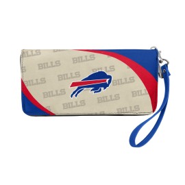 Littlearth Womens NFL Buffalo Bills curve Zip Organizer Wallet, 4A x 8 x 1A, Team color