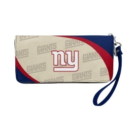 Littlearth Womens NFL New York giants curve Zip Organizer Wallet, 4A x 8 x 1A, Team color