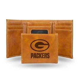 Green Bay Packers Wallet Trifold Laser Engraved