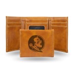 NCAA Rico Industries Laser Engraved Trifold Wallet, Florida State Seminoles Brown