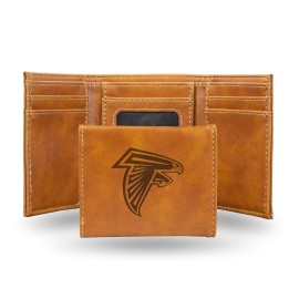 NFL Rico Industries Laser Engraved Trifold Wallet, Atlanta Falcons Team color, 325 x 4-inches