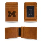 Rico Industries Laser Engraved Front Pocket Wallet, Michigan Wolverines, 2.75 x 4