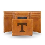 NCAA Rico Industries Unisex,Lightweight, Laser Engraved Trifold Wallet, Tennessee Volunteers, 3.25 x 4-inches, Brown