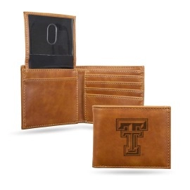 NcAA Texas Tech Red Raiders Laser Engraved Bill-fold Wallet - Slim Design - great gift By Rico Industries