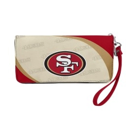 Littlearth womens NFL San Francisco 49ers Curve Zip Organizer Wallet, Team Color, 8