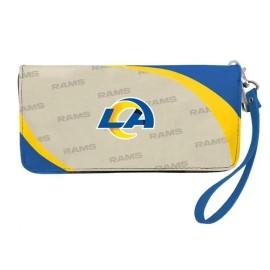 Littlearth womens NFL Los Angeles Rams Curve Zip Organizer Wallet, Team Color, 8