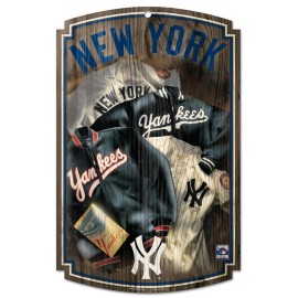 New York Yankees Sign 11x17 Wood Throwback 1952 Jersey Design - Special Order