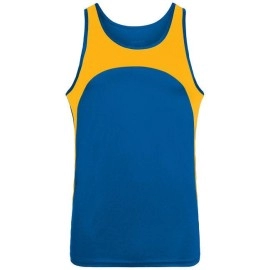 Adult Wicking Polyester Sleeveless Jersey with contrast Inserts - gOLD WHITE - S(D0102H7YQT6)