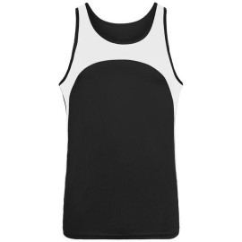 Adult Wicking Polyester Sleeveless Jersey with contrast Inserts - gOLD WHITE - S(D0102H7YLAP)