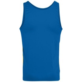 Adult Wicking Polyester Sleeveless Jersey with contrast Inserts - gOLD WHITE - S(D0102H7YQUJ)