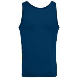 Adult Wicking Polyester Sleeveless Jersey with contrast Inserts - gOLD WHITE - S(D0102H7YQF2)