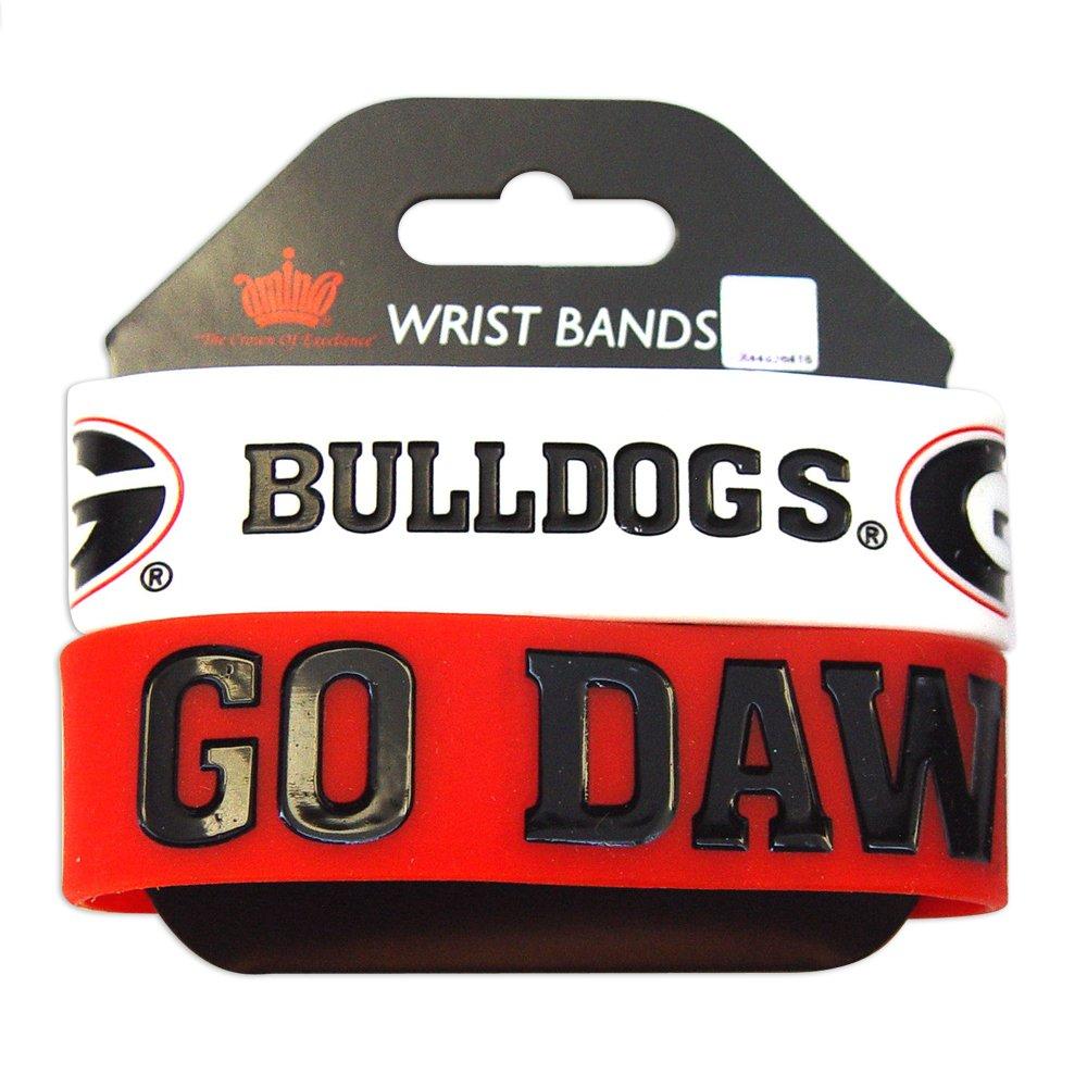 Aminco Georgia Bulldogs Sports Team Logo Rubber Wrist Band Set