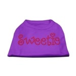 Mirage Pet Products Sweetie Rhinestone Pet Shirt, Small, Purple