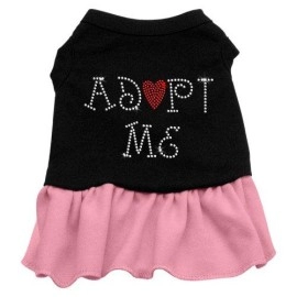 Mirage Pet Products Adopt Me 14-Inch Pet Dresses, Large, Black with Pink