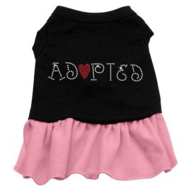 Mirage Pet Products Adopted 14-Inch Pet Dresses, Large, Black with Pink