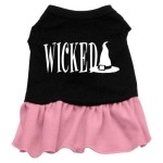 Mirage Pet Products 14-Inch Wicked Screen Print Dress, Large, Black with Pink