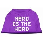 Mirage Pet Products Nerd is The Word Screen Print Shirt XX-Large Purple