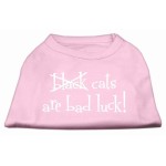 Mirage Pet Products Black cats Are Bad Luck Screen Print Shirt Small Light Pink