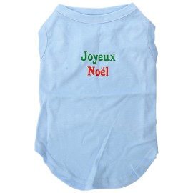 Mirage Pet Products 16-Inch Joyeux Noel Screen Print Shirts for Pets X-Large Baby Blue