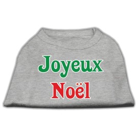 Mirage Pet Products 16-Inch Joyeux Noel Screen Print Shirts for Pets X-Large grey