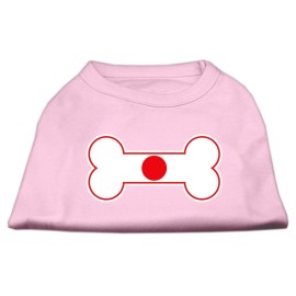 Mirage Pet Products 20-Inch Bone Shaped Japan Flag Screen Print Shirts for Pets 3X-Large Light Pink