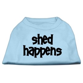 Mirage Pet Products 16-Inch Shed Happens Screen Print Shirts for Pets X-Large Baby Blue