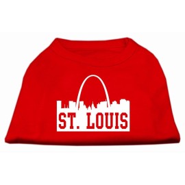 Mirage Pet Products 20-Inch St. Louis Skyline Screen Print Shirt for Pets 3X-Large Red