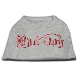 Mirage Pet Products 18-Inch Bad Dog Rhinestone Shirt for Pets XX-Large grey