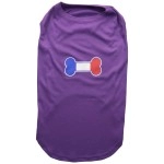 Mirage Pet Products Bone Shaped France Flag Screen Print Shirts Purple XXXL(20)