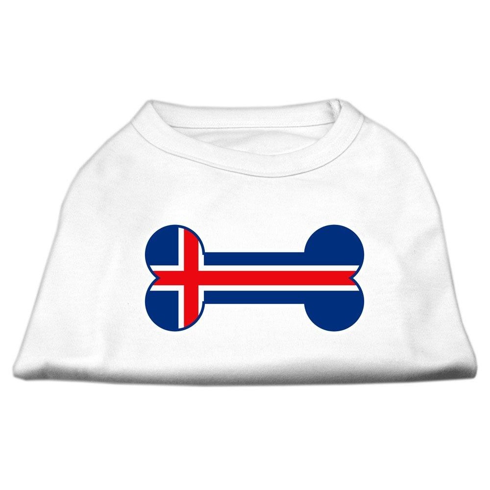 Mirage Pet Products Bone Shaped Iceland Flag Screen Print Shirts White L (14)