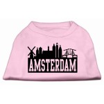 Mirage Pet Products 10-Inch Amsterdam Skyline Screen Print Shirt for Pets Small Light Pink