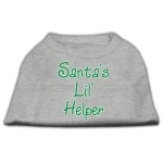 Mirage Pet Products 20-Inch Santas Lil Helper Screen Print Shirts for Pets 3X-Large grey