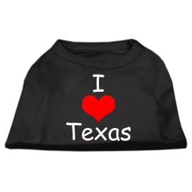 Mirage Pet Products 20-Inch I Love Texas Screen Print Shirts for Pets 3X-Large Black