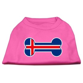 Mirage Pet Products Bone Shaped Iceland Flag Screen Print Shirts Bright Pink XL (16)