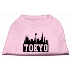 Mirage Pet Products 8-Inch Tokyo Skyline Screen Print Shirt for Pets X-Small Light Pink