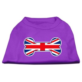 Mirage Pet Products 18-Inch Bone Shaped United Kingdom Union Jack Flag Screen Print Shirts for Pets XX-Large Purple