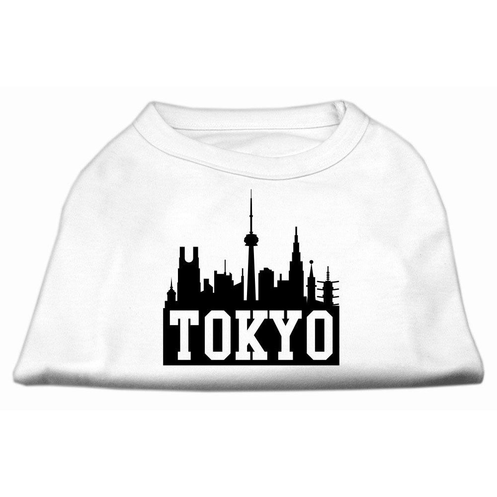 Mirage Pet Products 8-Inch Tokyo Skyline Screen Print Shirt for Pets X-Small White