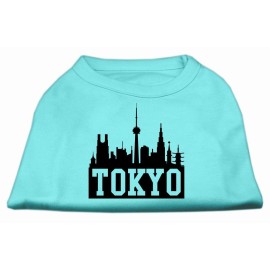 Mirage Pet Products 18-Inch Tokyo Skyline Screen Print Shirt for Pets XX-Large Aqua