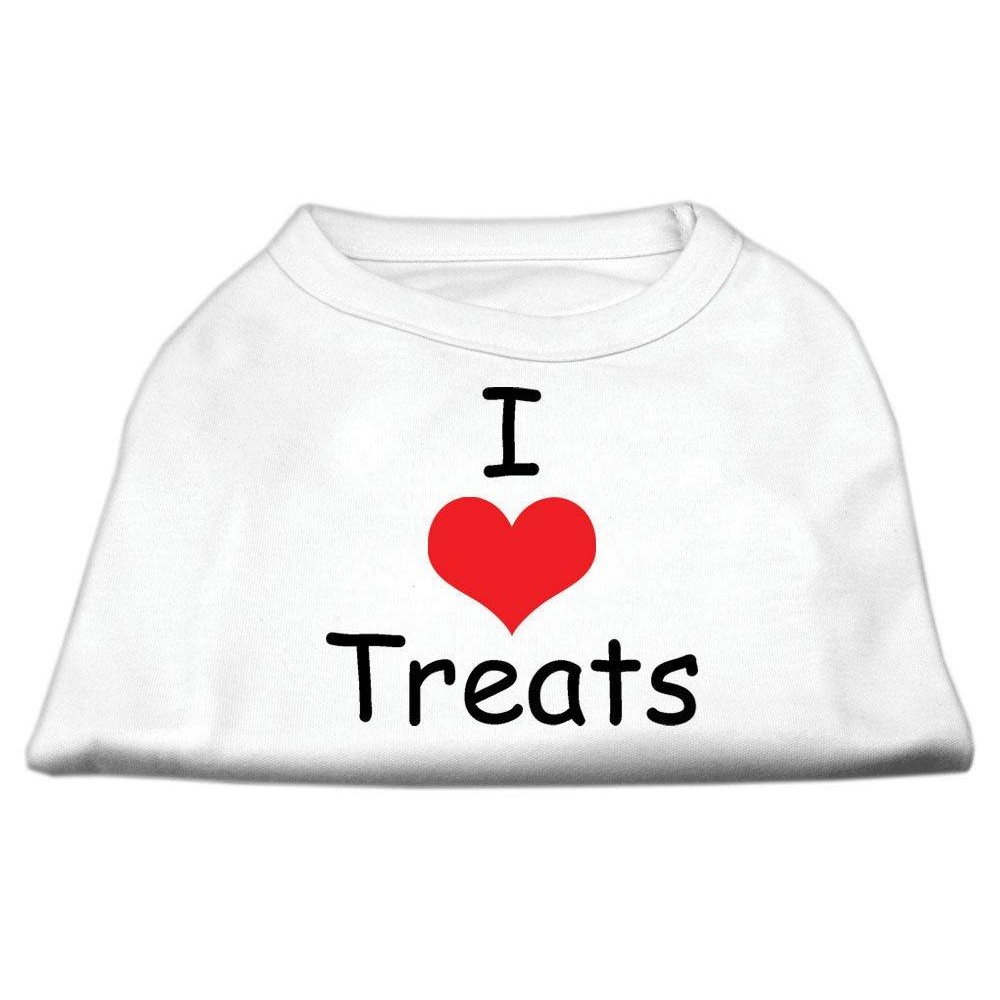 Mirage Pet Products 16-Inch I Love Treats Screen Print Shirts for Pets X-Large White