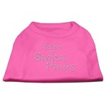 Mirage Pet Products 14-Inch I Believe in Santa Paws Print Shirt for Pets Large Bright Pink