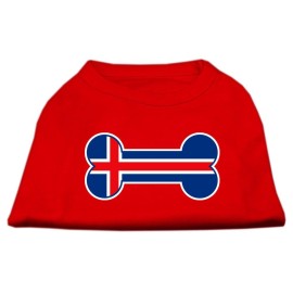 Mirage Pet Products Bone Shaped Iceland Flag Screen Print Shirts Red XXXL(20)