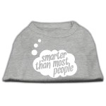 Mirage Pet Products 20-Inch Smarter Than Most People Screen Printed Dog Shirts 3X-Large grey