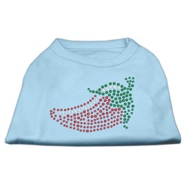 Mirage Pet Products Rhinestone chili Pepper Shirt Large Baby Blue