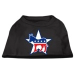 Mirage Pet Products 14-Inch Democrat Screen Print Shirt for Pets Large Black